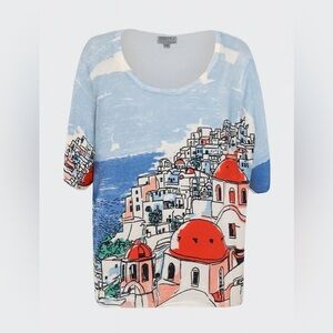 Joseph a. Quest Ce Silk Art to Wear‎ Lightweight Short Sleeve Scoop Neck Sweater